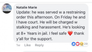 Natalie Facebook post