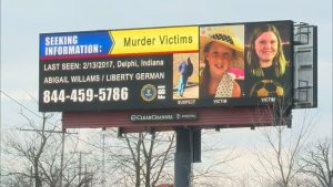 Billboards with information about the Delphi murders have been placed throughout the country.